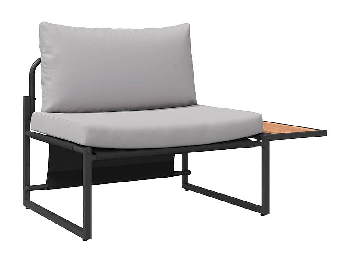 Ensemble de salle à manger pour jardin 3 pcs Gris clair Acier