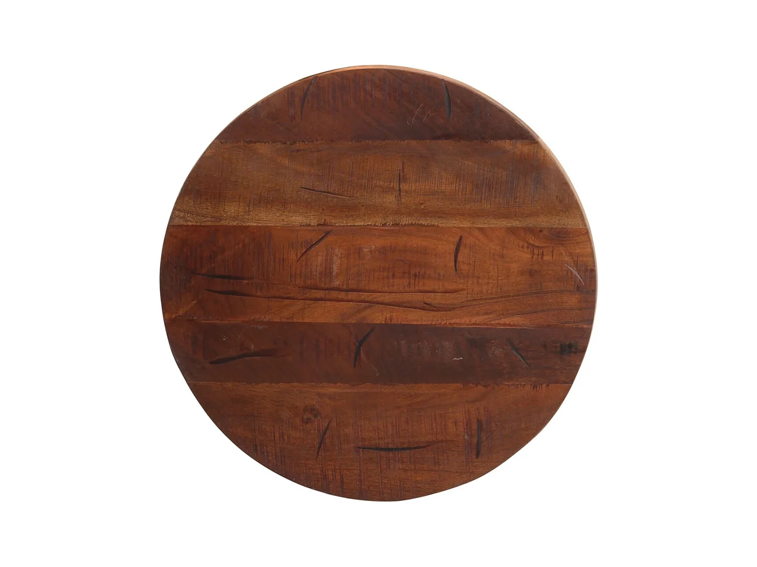 Dessus de table Ø 40x3,8 cm rond bois massif de récupération