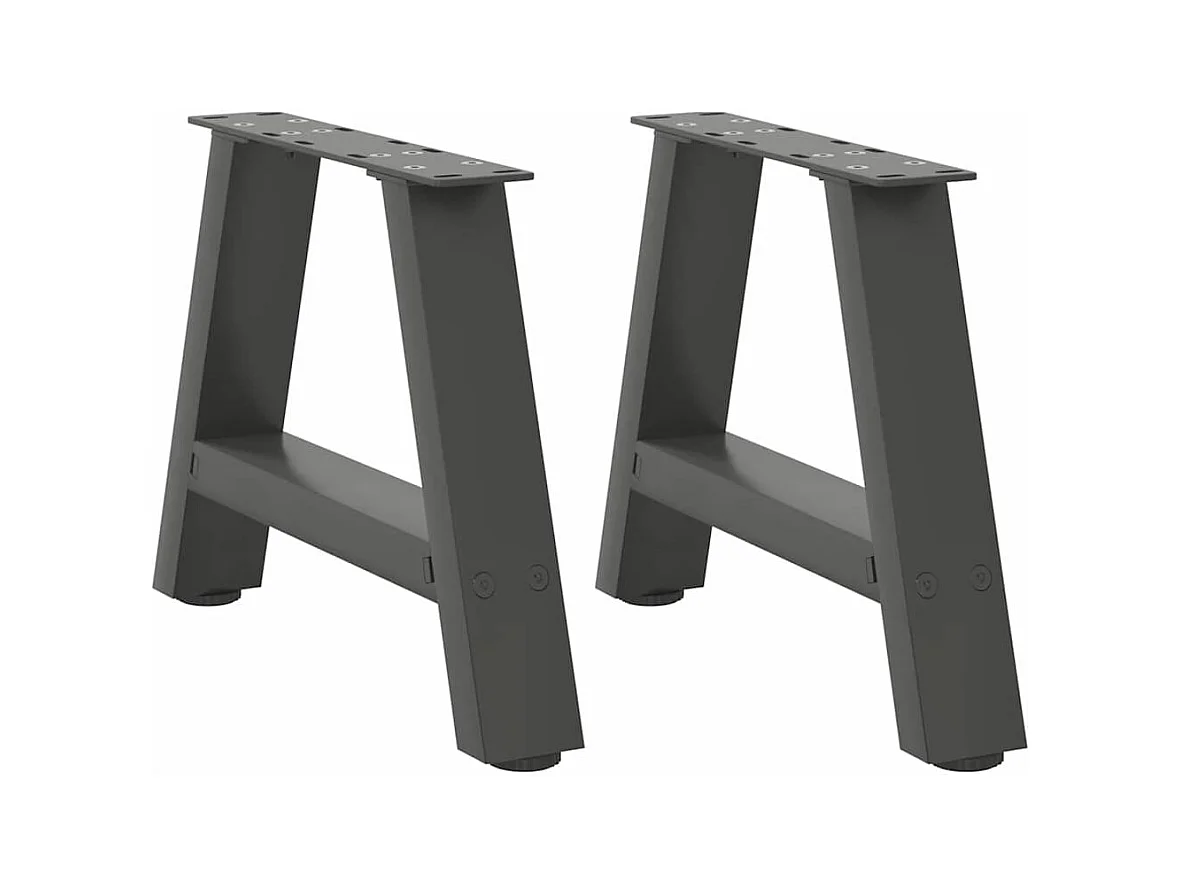 Pieds de table basse en forme de A 2 pièces Anthracite 40 x (30-31) cm Acier