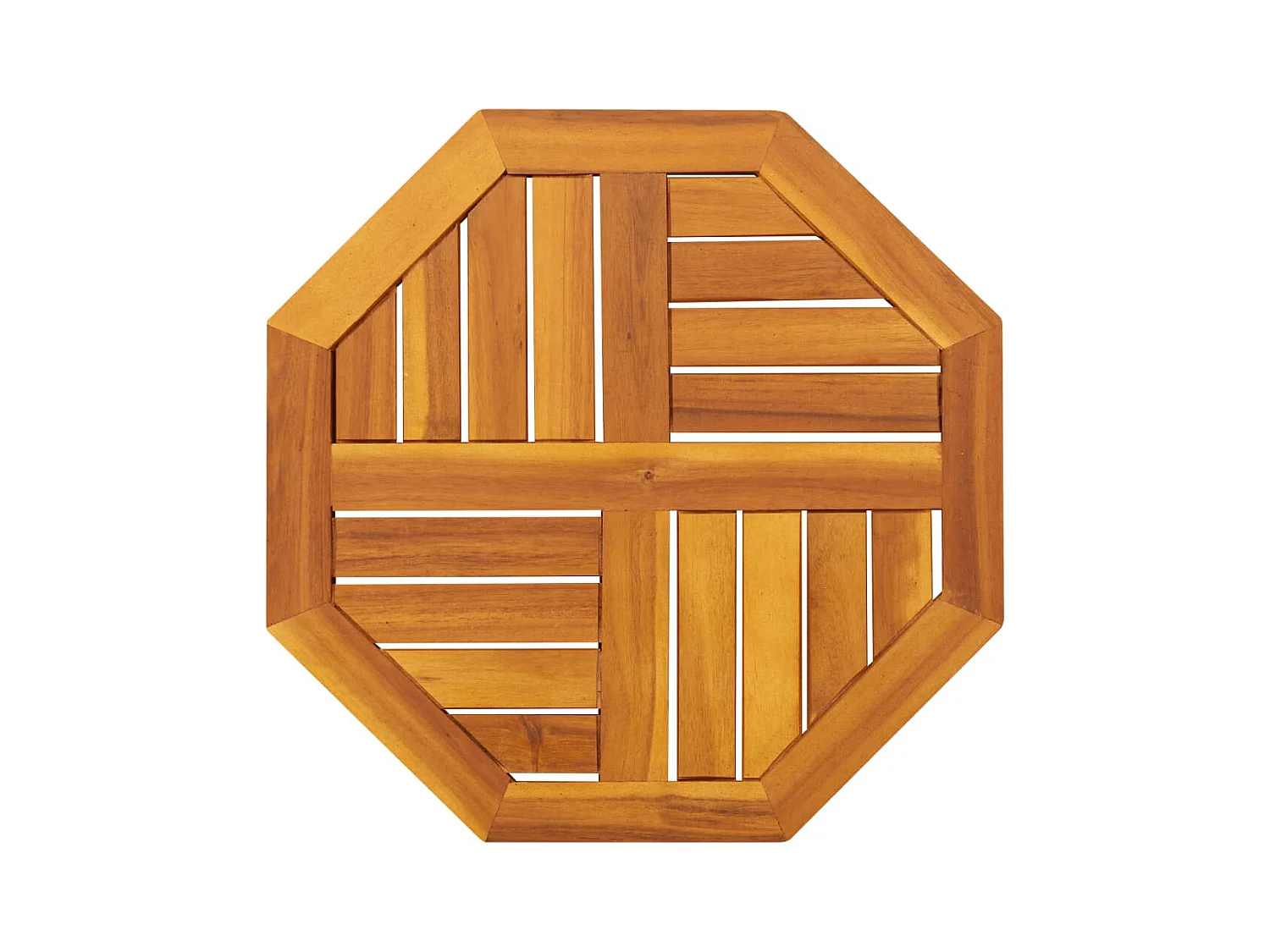 Dessus de table 50x50x2 cm octogonal bois massif d'acacia