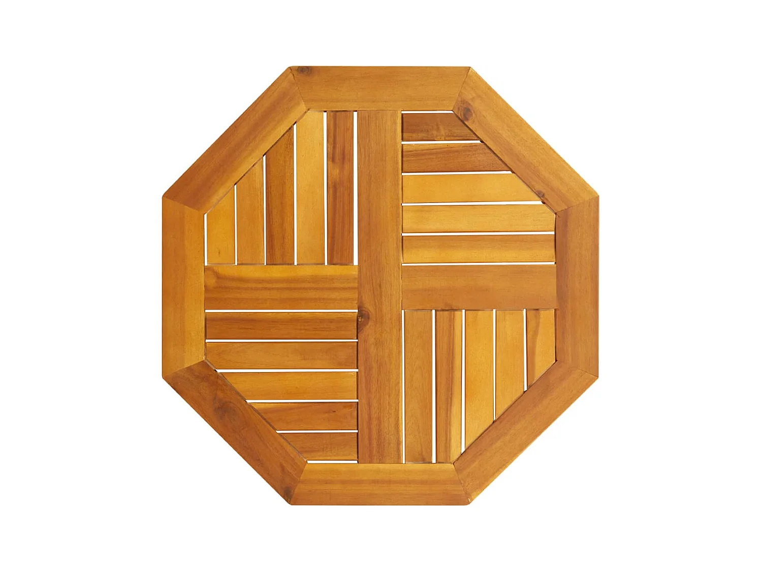 Piano per Tavolo 60x60x2 cm Ottagonale Legno Massello di Acacia