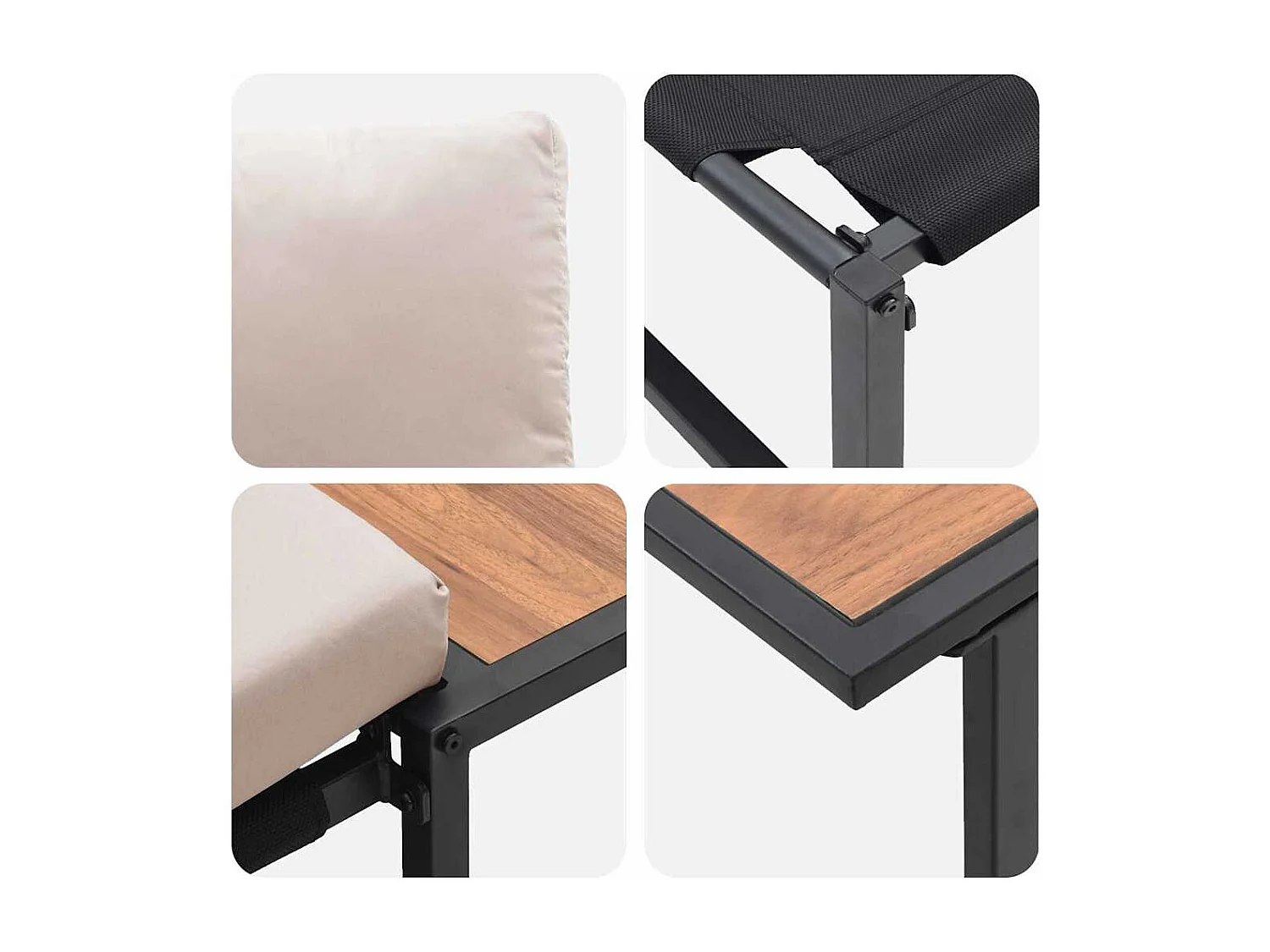 Ensemble de salle à manger pour jardin 3 pcs Taupe Acier