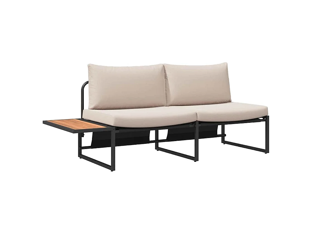 Ensemble de salle à manger pour jardin 3 pc Taupe Acier