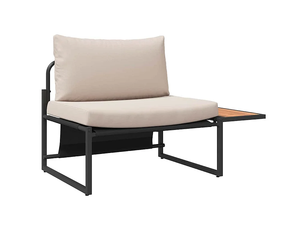 Ensemble de salle à manger pour jardin 3 pc Taupe Acier