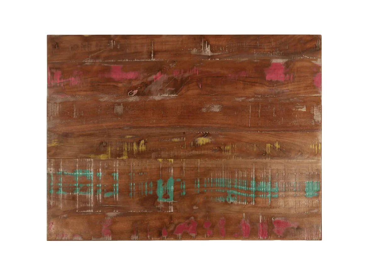 Piano Tavolo 70x60x3,8 cm Rettangolare in Massello di Recupero