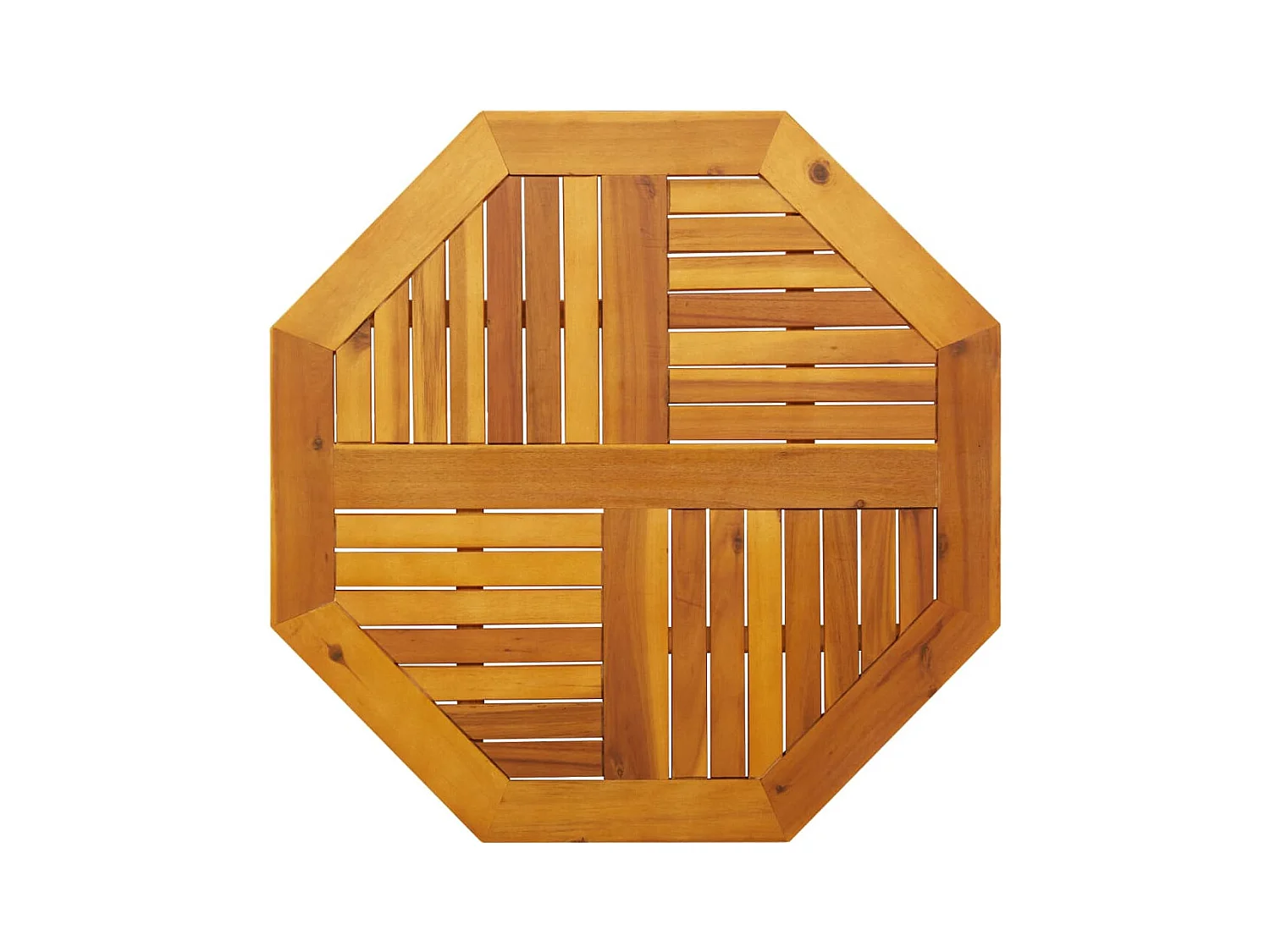Dessus de table 80x80x2,2 cm octogonal bois massif d'acacia