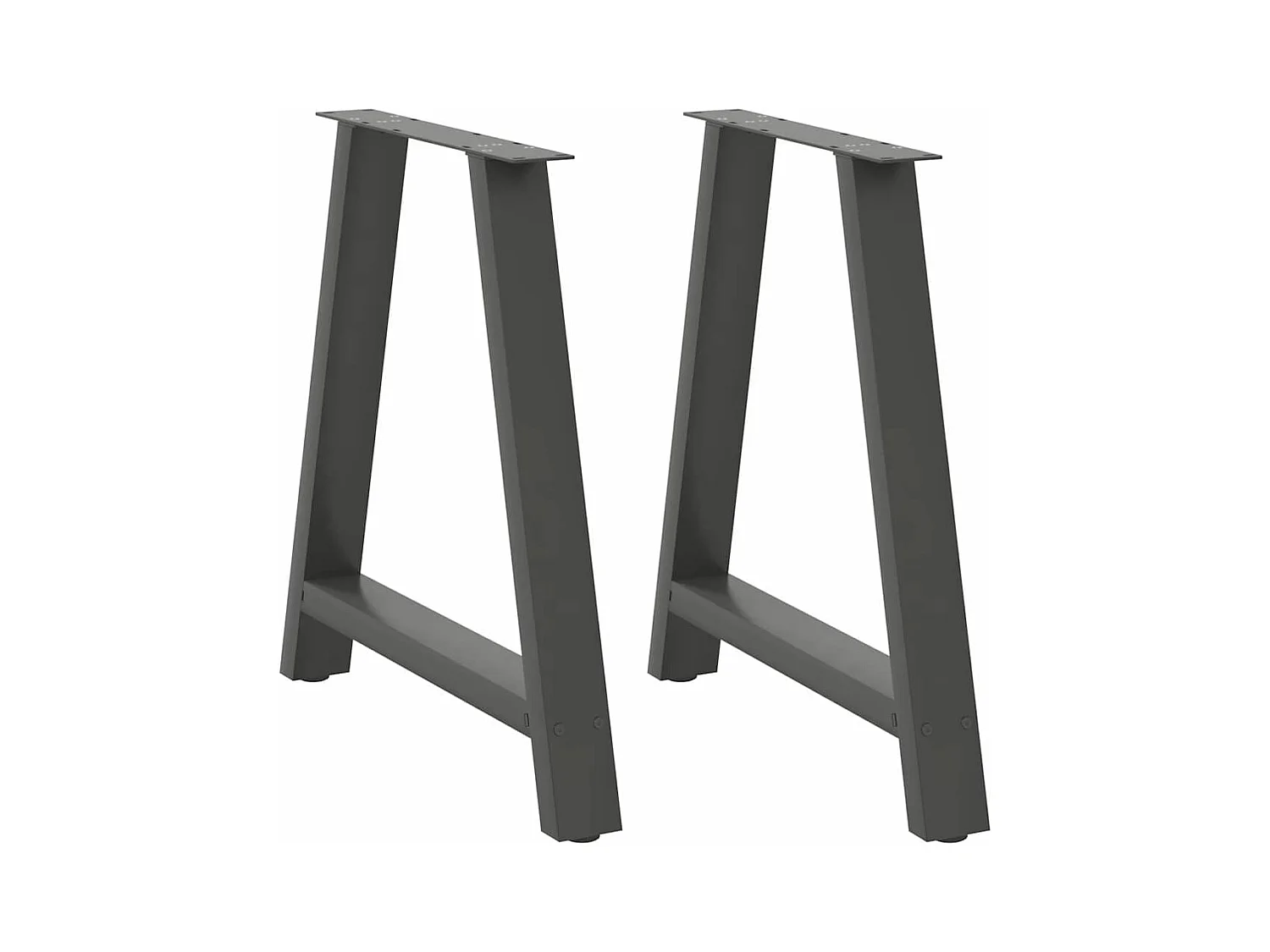 Pieds de table à manger en forme de A 2 pièces Anthracite 70 x (72-73) cm Acier