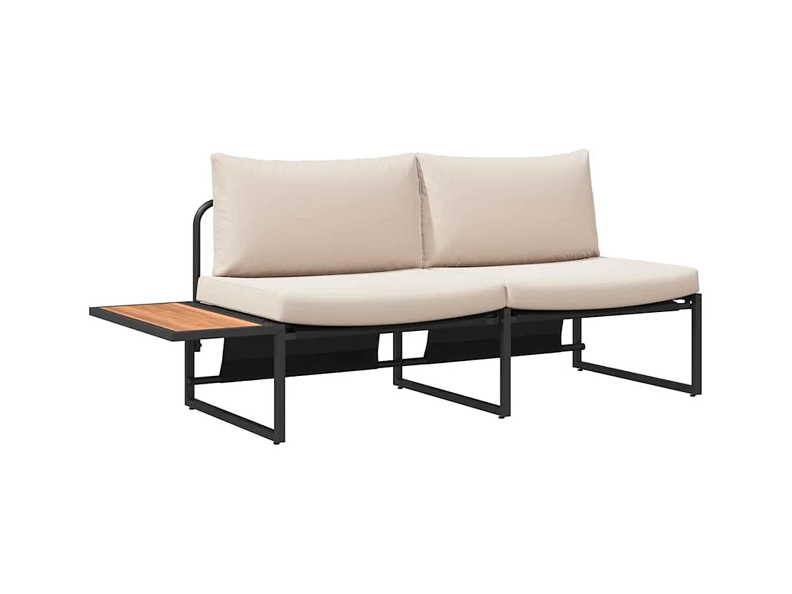 Ensemble de salle à manger pour jardin 3 pcs Taupe Acier