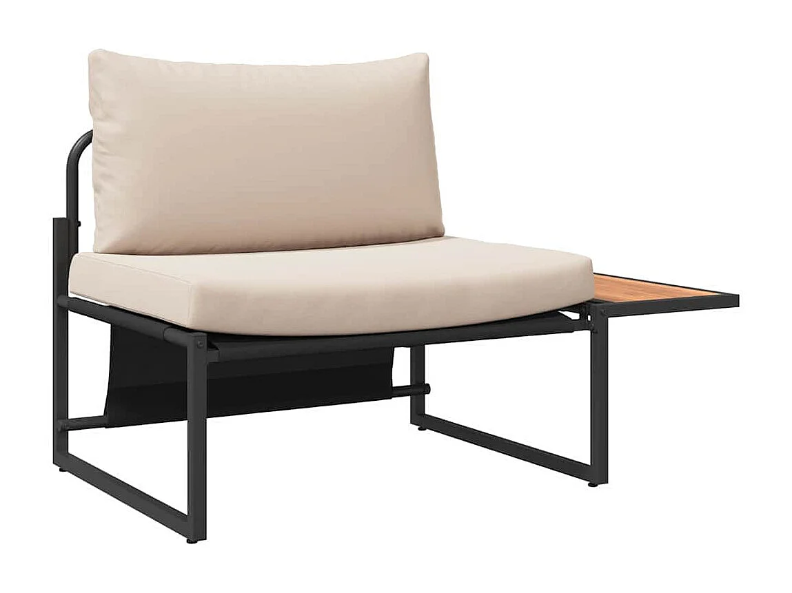 Ensemble de salle à manger pour jardin 3 pcs Taupe Acier