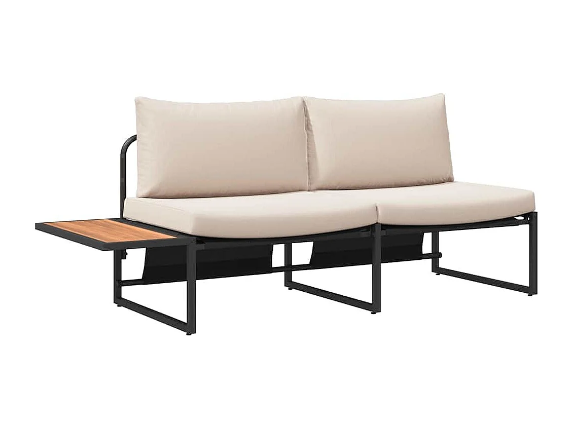 Ensemble de salle à manger pour jardin 3 pcs Taupe Acier