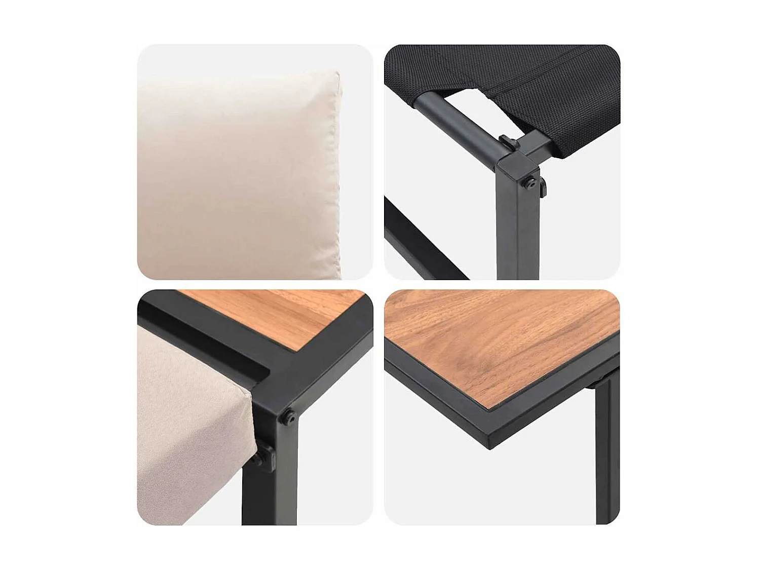 Ensemble de salle à manger pour jardin 3 pcs Taupe Acier