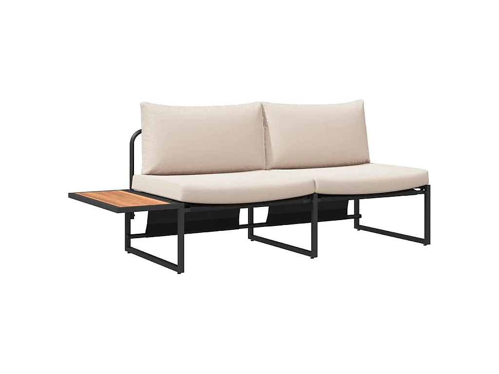 Ensemble de salle à manger pour jardin 3 pcs Taupe Acier