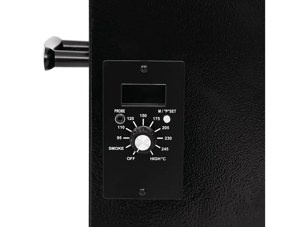 Gril à granulés avec étagère inférieure noir 94 cm fer