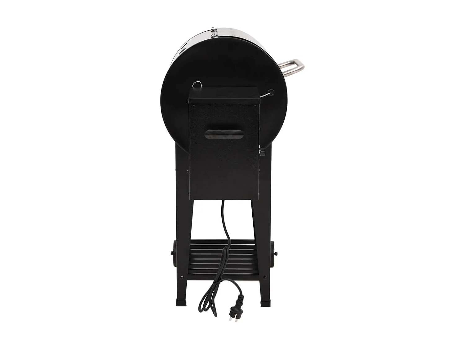 Gril à granulés avec étagère inférieure noir 94 cm fer