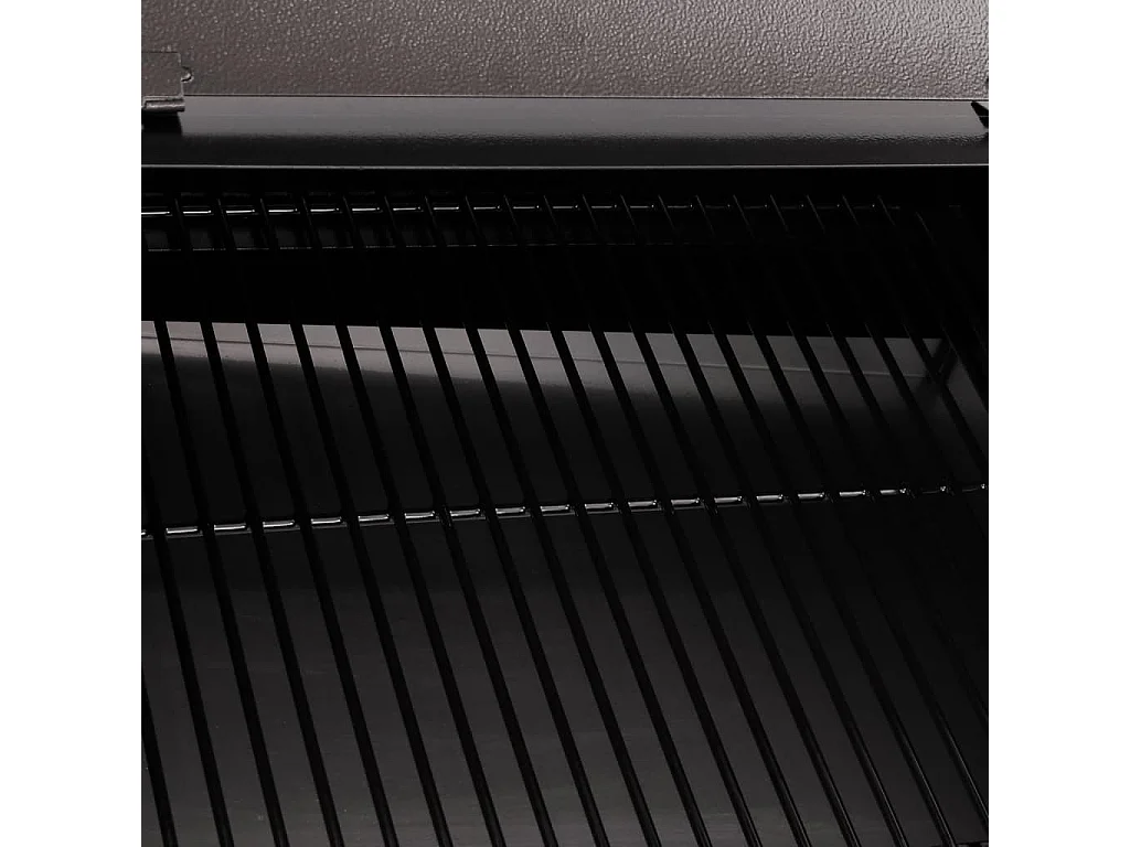 Gril à granulés avec étagère inférieure noir 94 cm fer