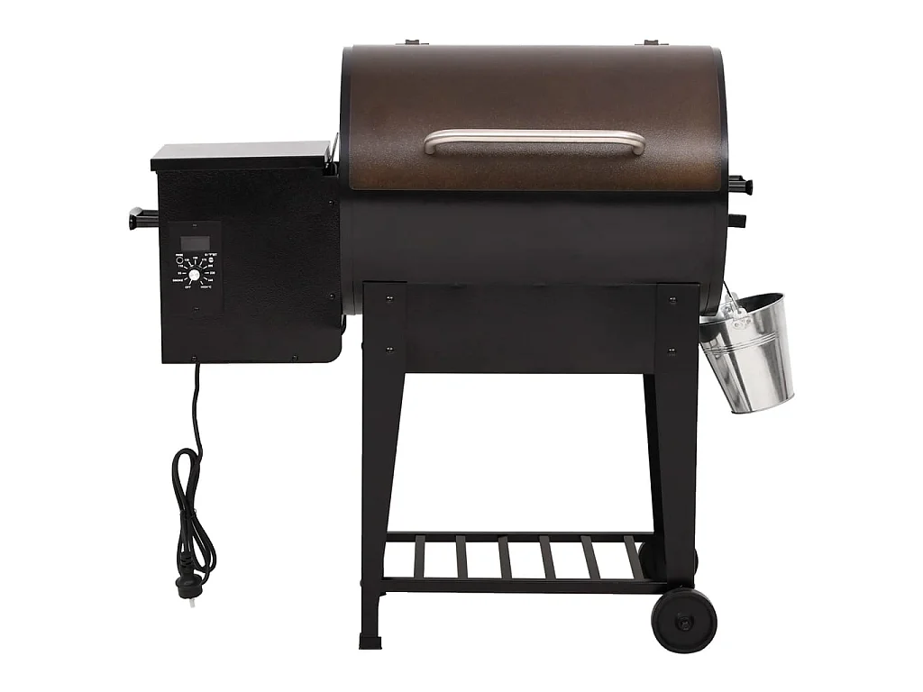 Pelletgrill mit Ablage Schwarz 94 cm Eisen