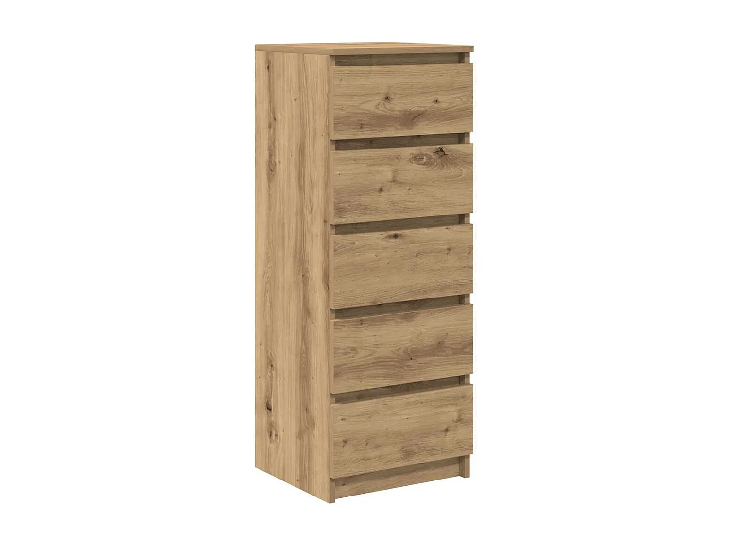 Buffet et tiroirs chêne artisanal 37,5x35x99 cm bois ingénierie