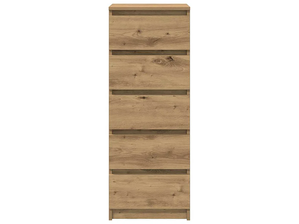 Buffet et tiroirs chêne artisanal 37,5x35x99 cm bois ingénierie