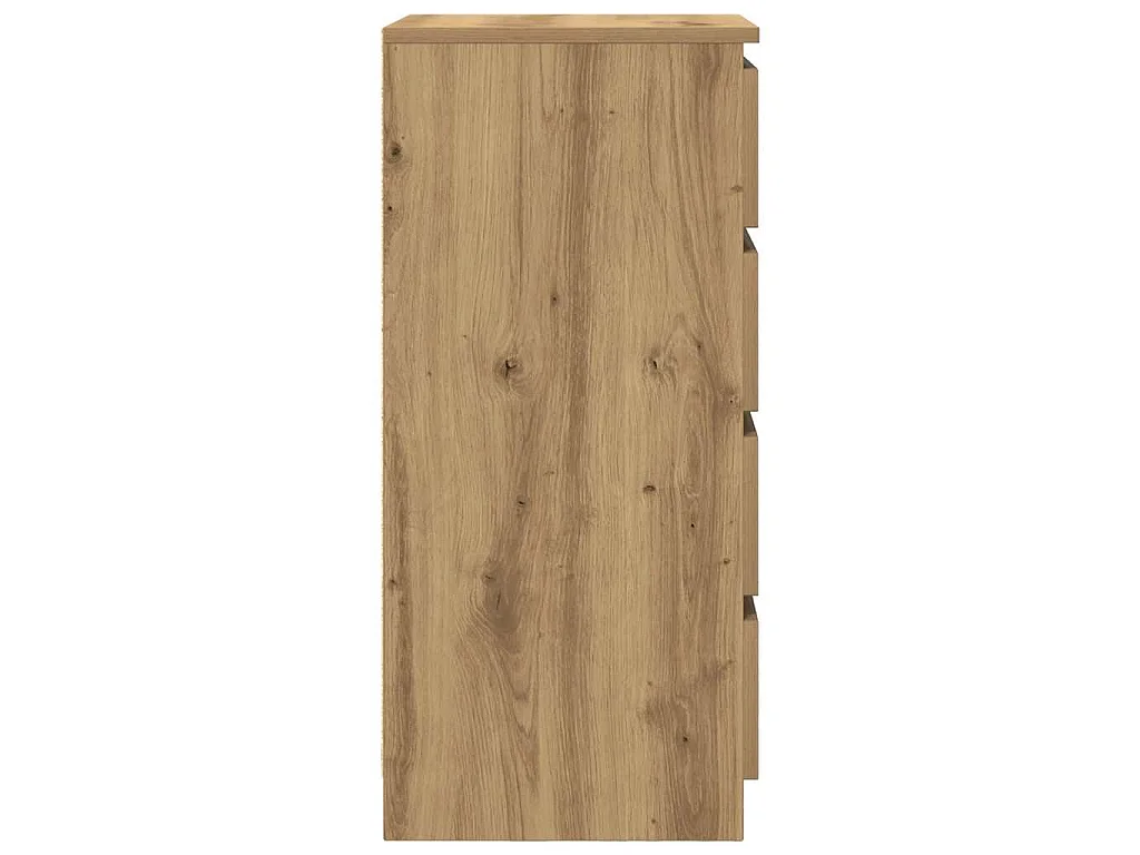 Buffet et tiroirs chêne artisanal 37,5x35x99 cm bois ingénierie