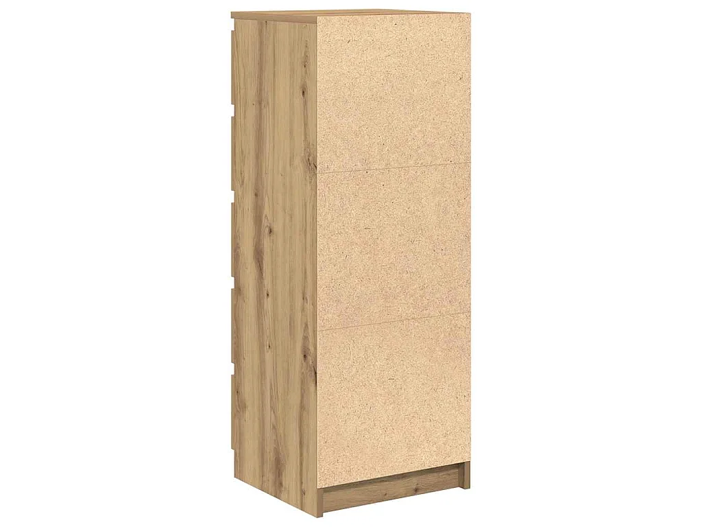 Buffet et tiroirs chêne artisanal 37,5x35x99 cm bois ingénierie