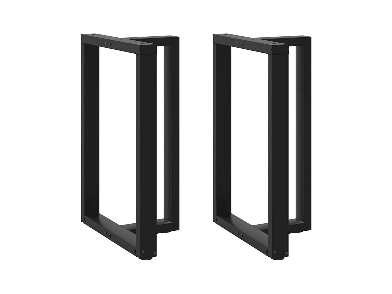 Pieds de table de bar en T, 2 pièces, noir, 60 x 35 x (90-91) cm, acier