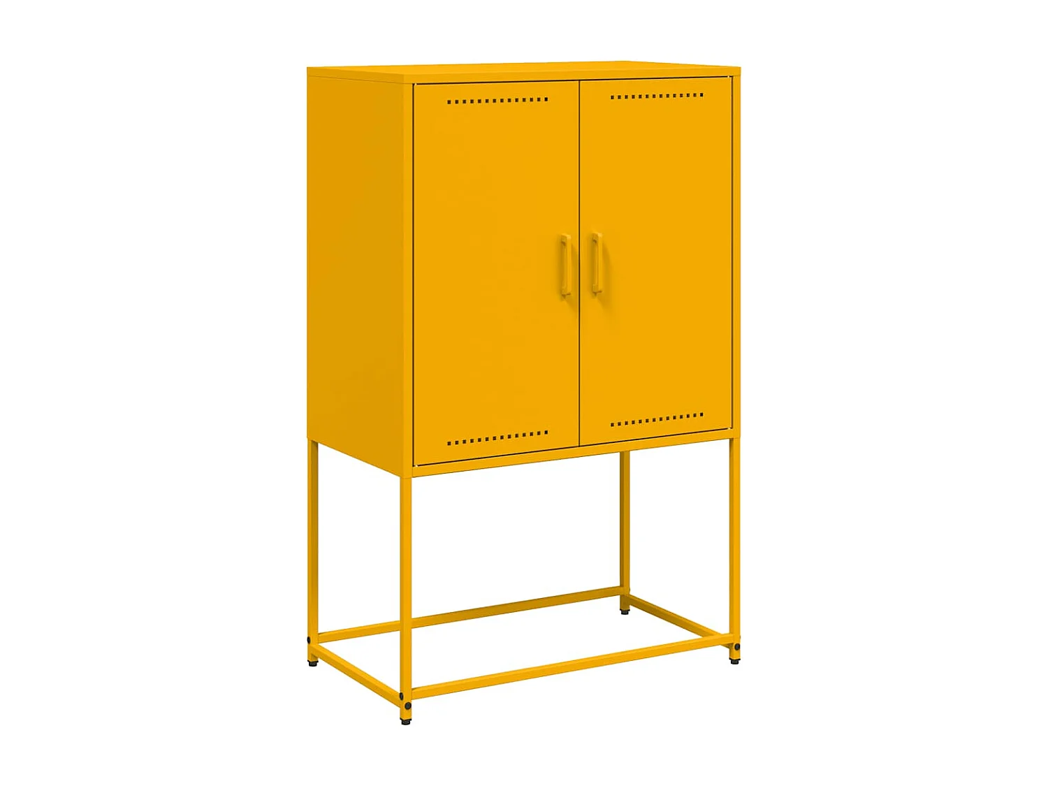Buffet haut jaune moutarde 68,5x38,5x107 cm acier
