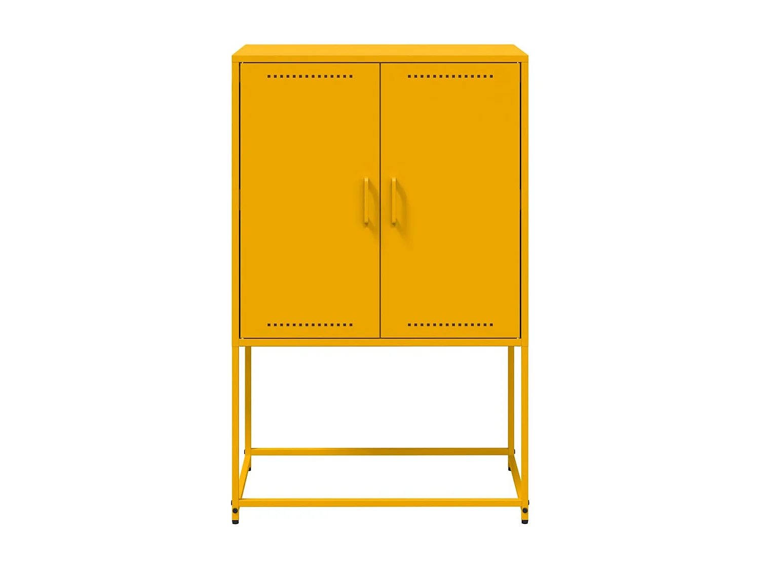 Buffet haut jaune moutarde 68,5x38,5x107 cm acier