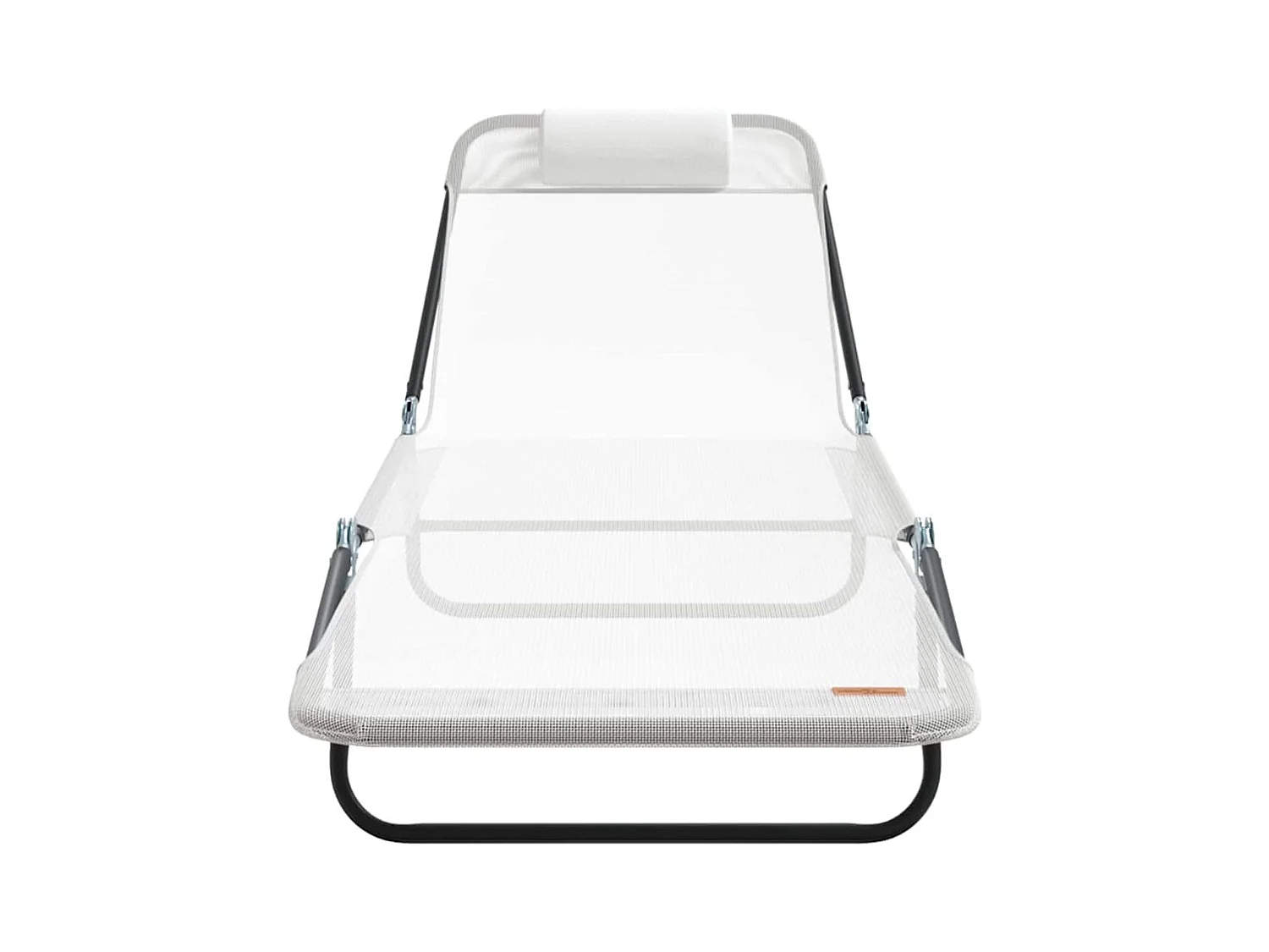 Klappbare Sonnenliege 2 pcs Creme 182 x 55 x 85,5 cm Textilene