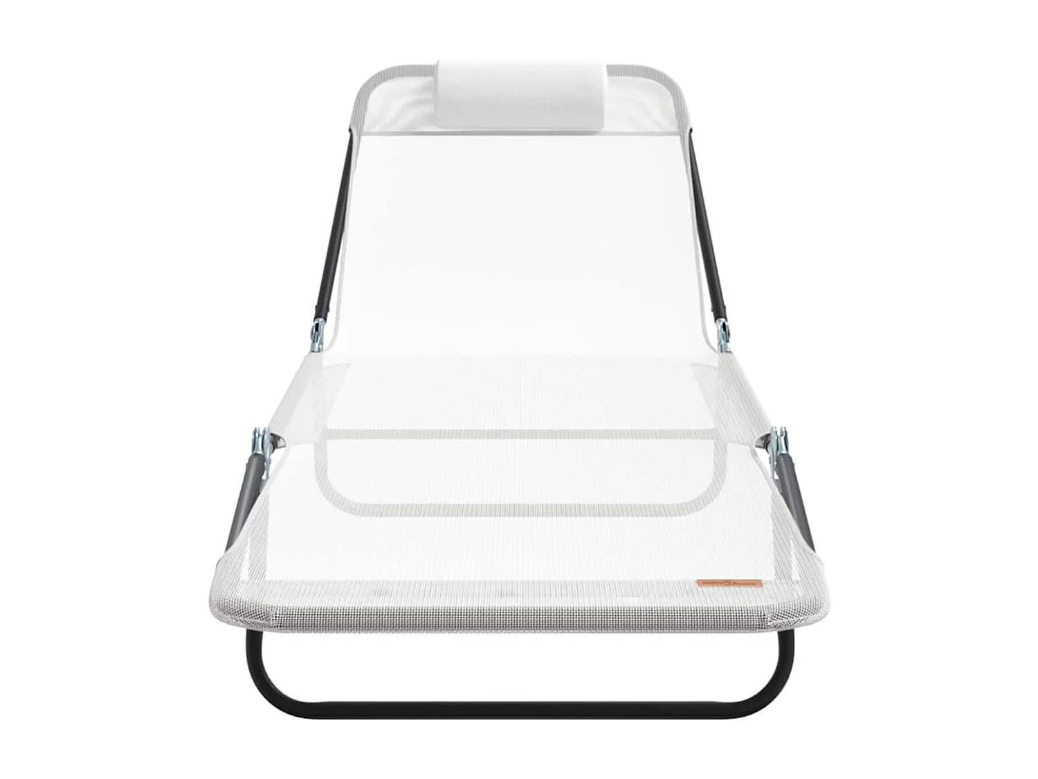 Chaise longue pliante 2 pcs Crème 182 x 55 x 85,5 cm Textilène