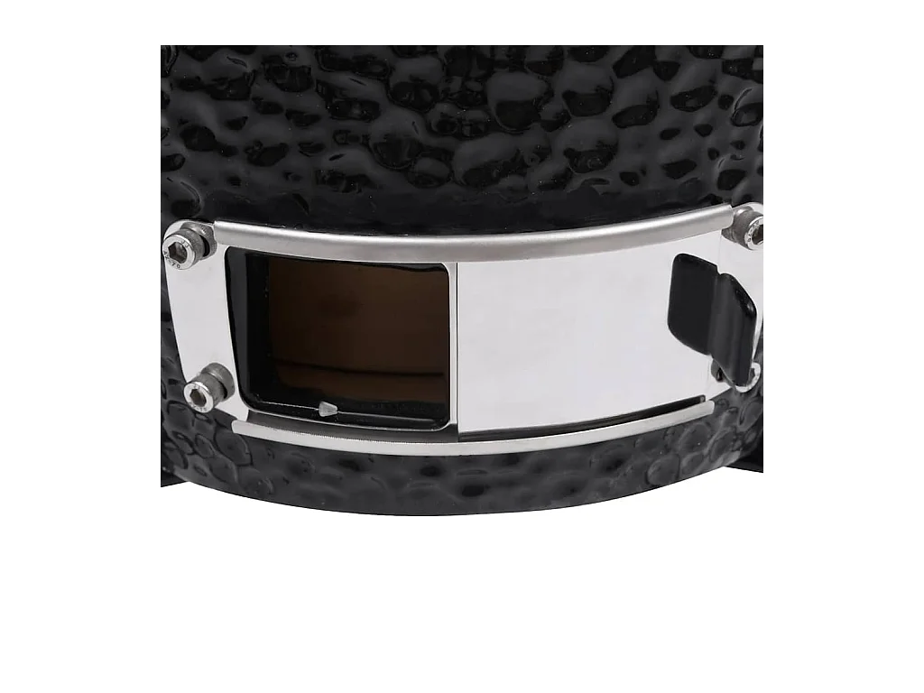 Barbecue à fumoir Kamado 2-en-1 Céramique 56 cm Noir