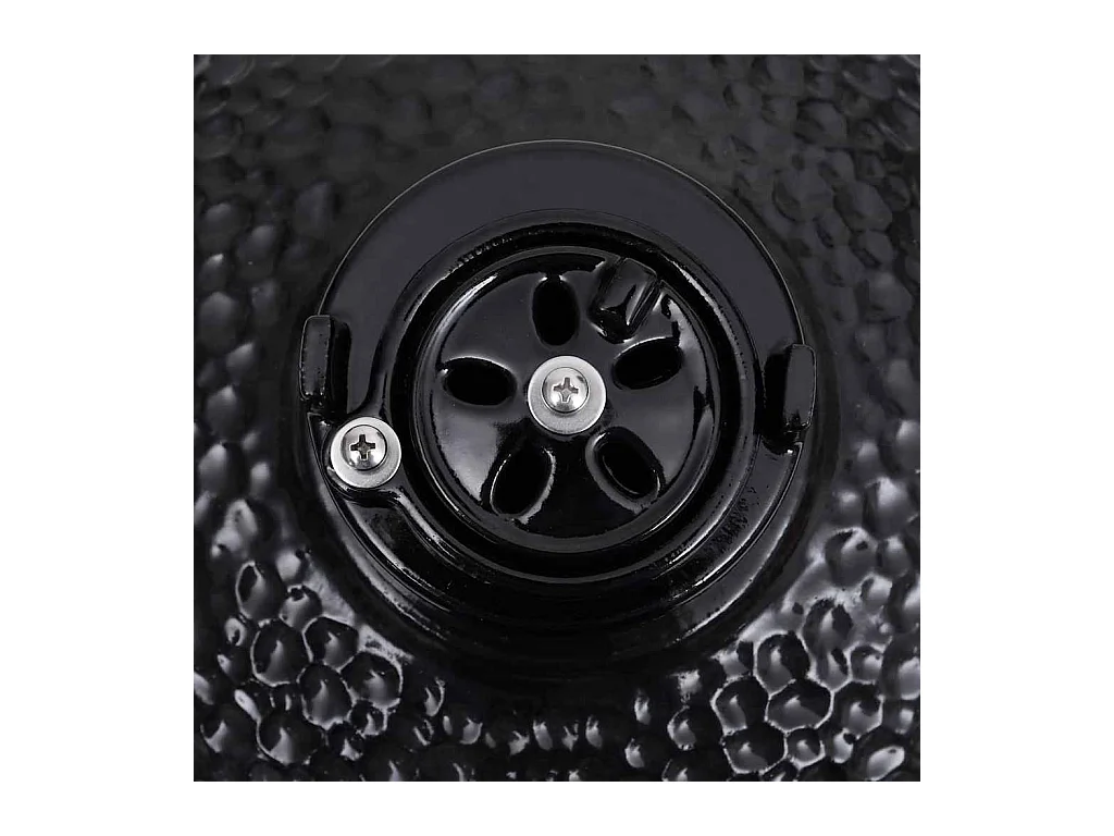 Barbecue à fumoir Kamado 2-en-1 Céramique 56 cm Noir