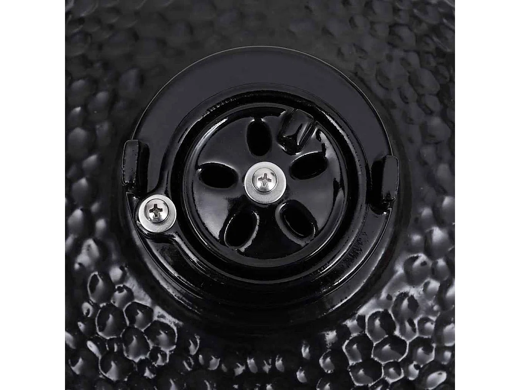 2-in-1 Kamado-Grill Smoker Keramik 56 cm Schwarz