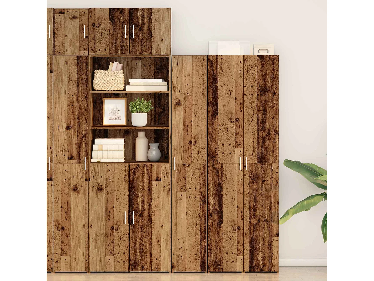 Haut Armoire Bois ancien 30 x 42,5 x 185 cm