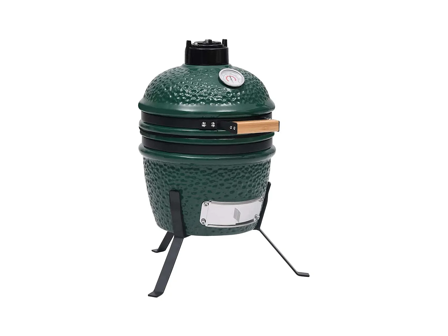Barbecue à fumoir Kamado 2-en-1 Céramique 56 cm Vert
