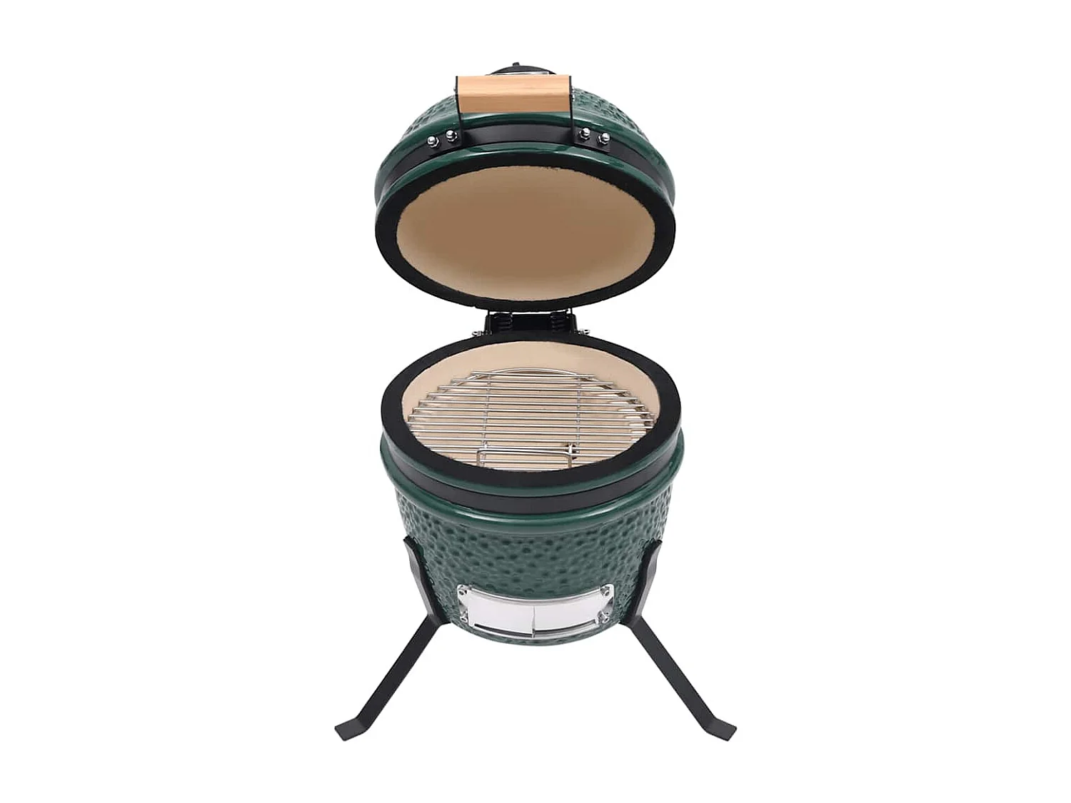 Churrasqueira/defumador Kamado 2-em-1 cerâmica 56 cm verde