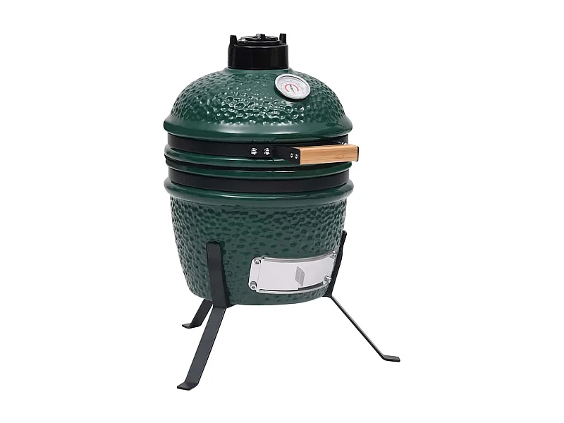 Churrasqueira/defumador Kamado 2-em-1 cerâmica 56 cm verde