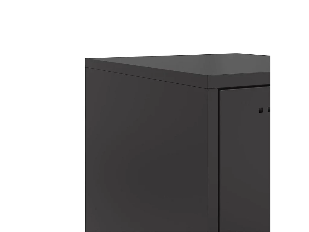 Buffet haut noir 36x39x123 cm acier
