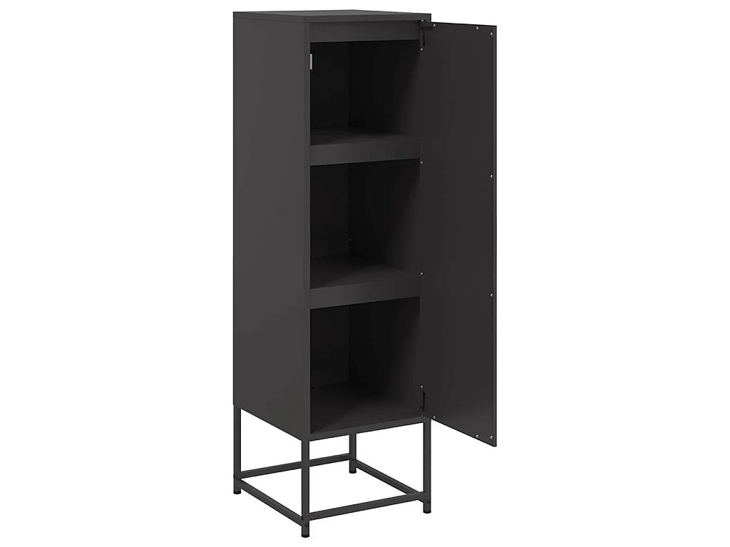 Buffet haut noir 36x39x123 cm acier
