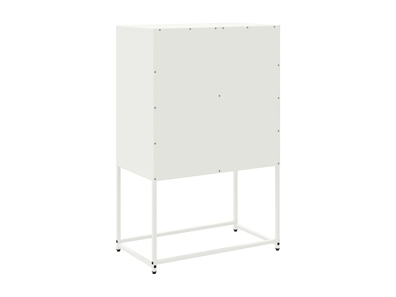 Buffet haut blanc 68,5x38,5x107 cm acier