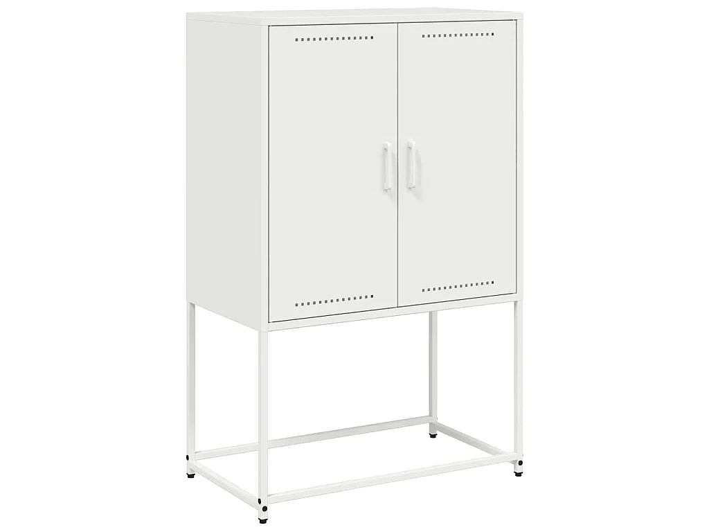 Hoge kast 68,5x38,5x107 cm staal wit