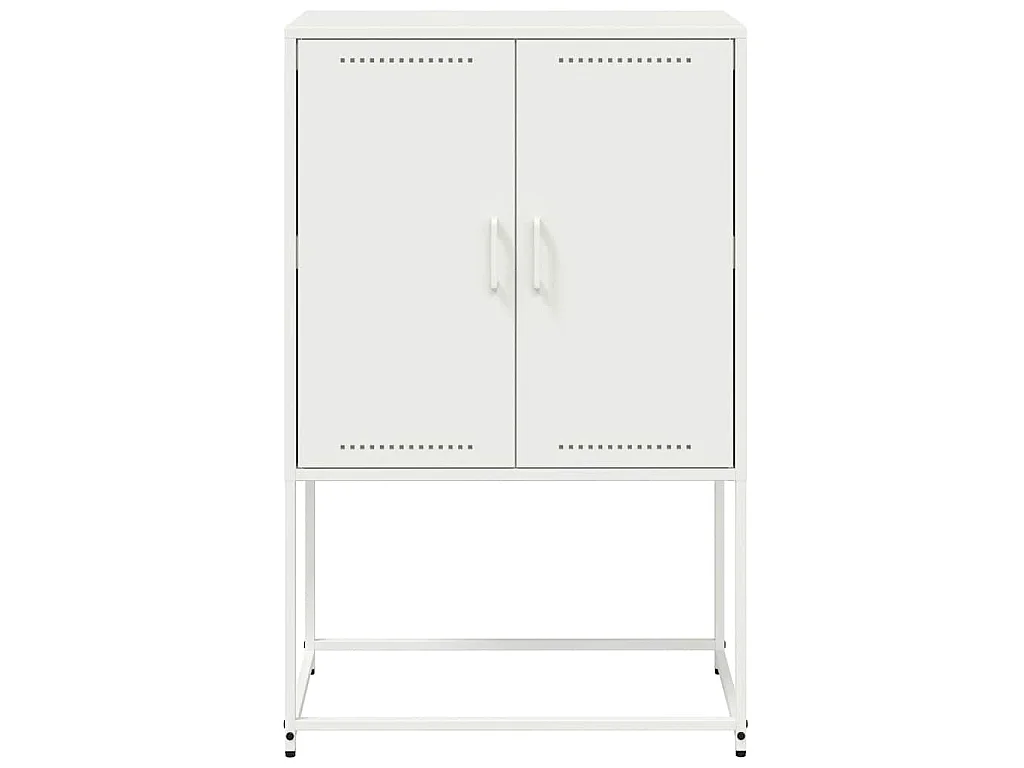 Hoge kast 68,5x38,5x107 cm staal wit