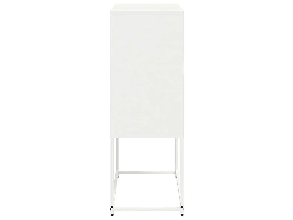 Hoge kast 68,5x38,5x107 cm staal wit