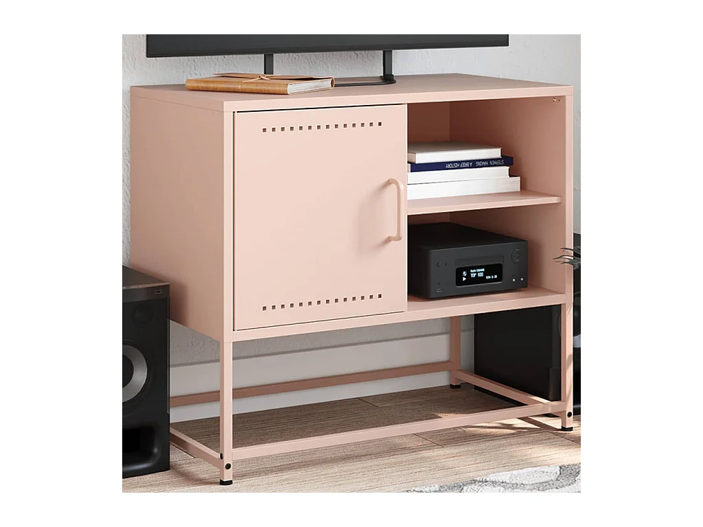 Highboard Weiß 100,5x39x107 cm Stahl