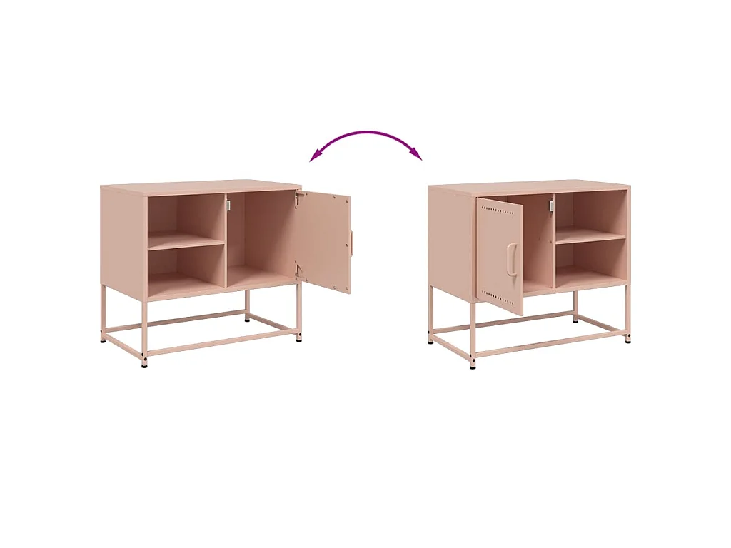 Credenza Bianca 100,5x39x107 cm in Acciaio