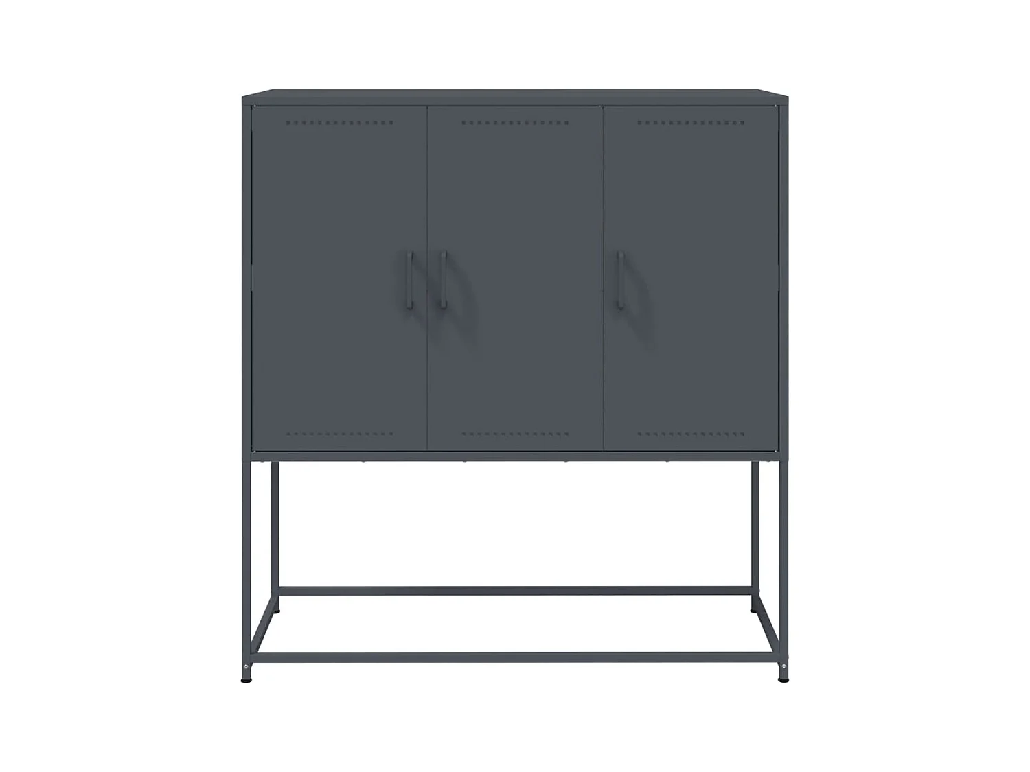 Buffet haut anthracite 100,5x39x107 cm acier