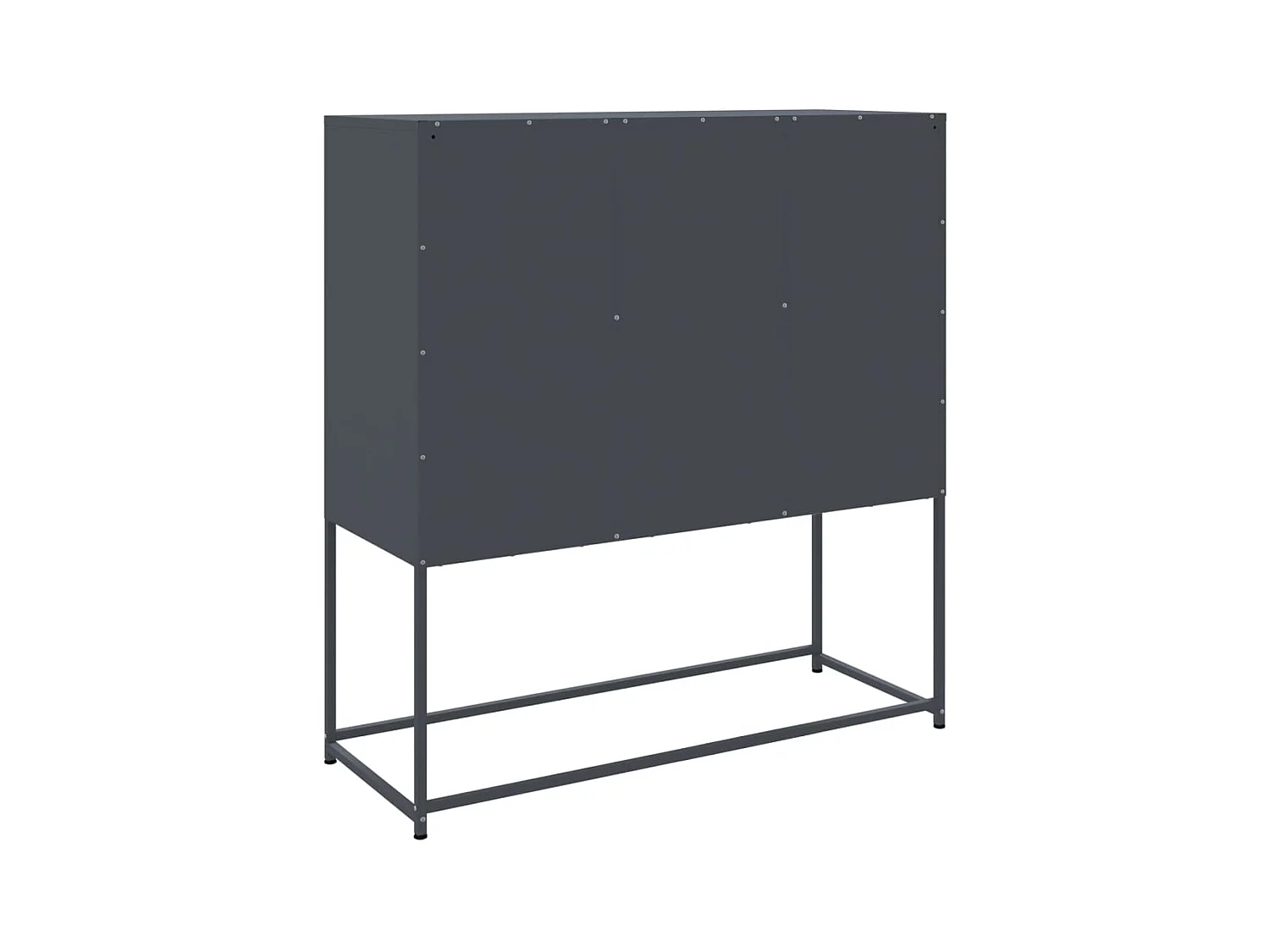 Buffet haut anthracite 100,5x39x107 cm acier