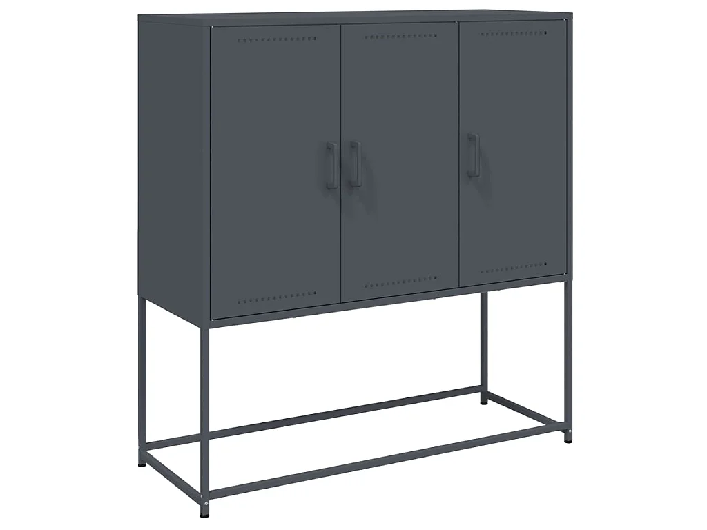 Buffet haut anthracite 100,5x39x107 cm acier