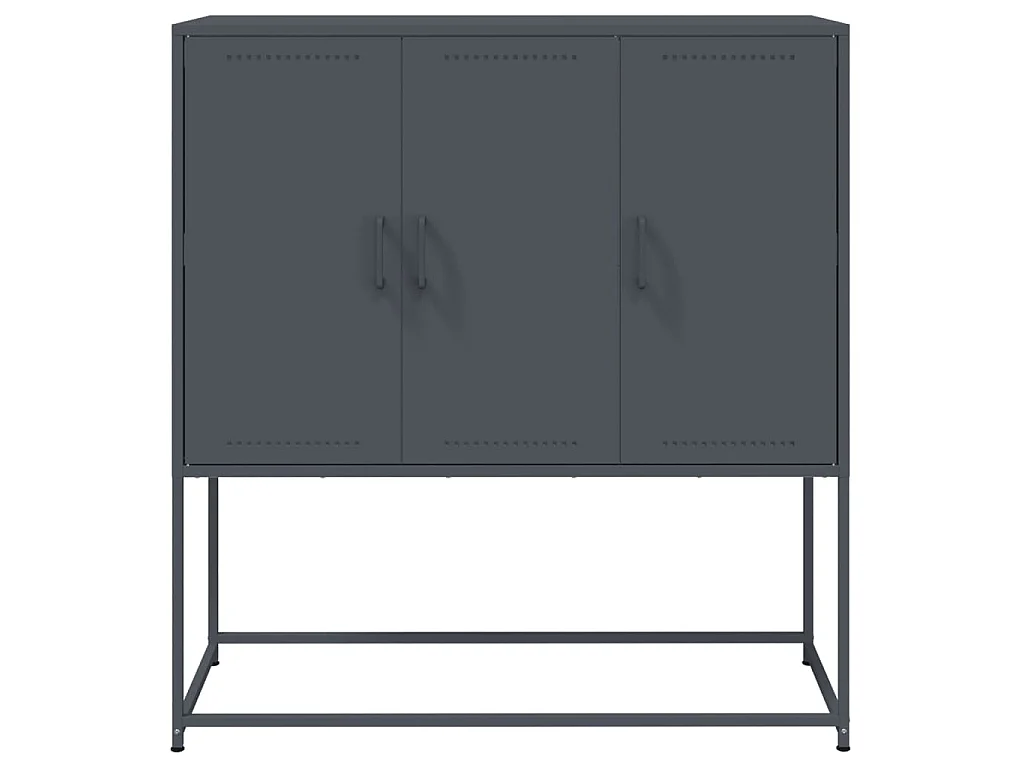 Buffet haut anthracite 100,5x39x107 cm acier