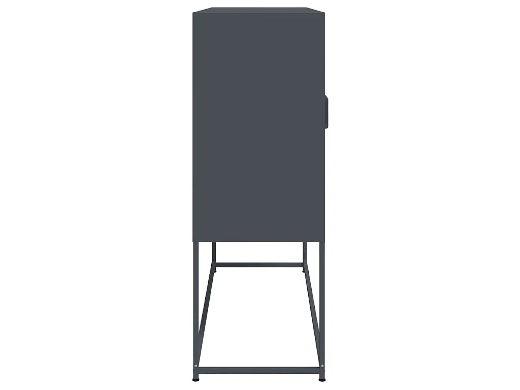Buffet haut anthracite 100,5x39x107 cm acier