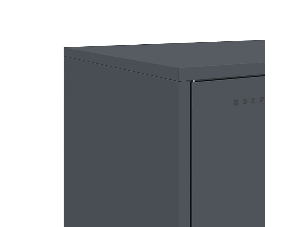 Buffet haut anthracite 100,5x39x107 cm acier